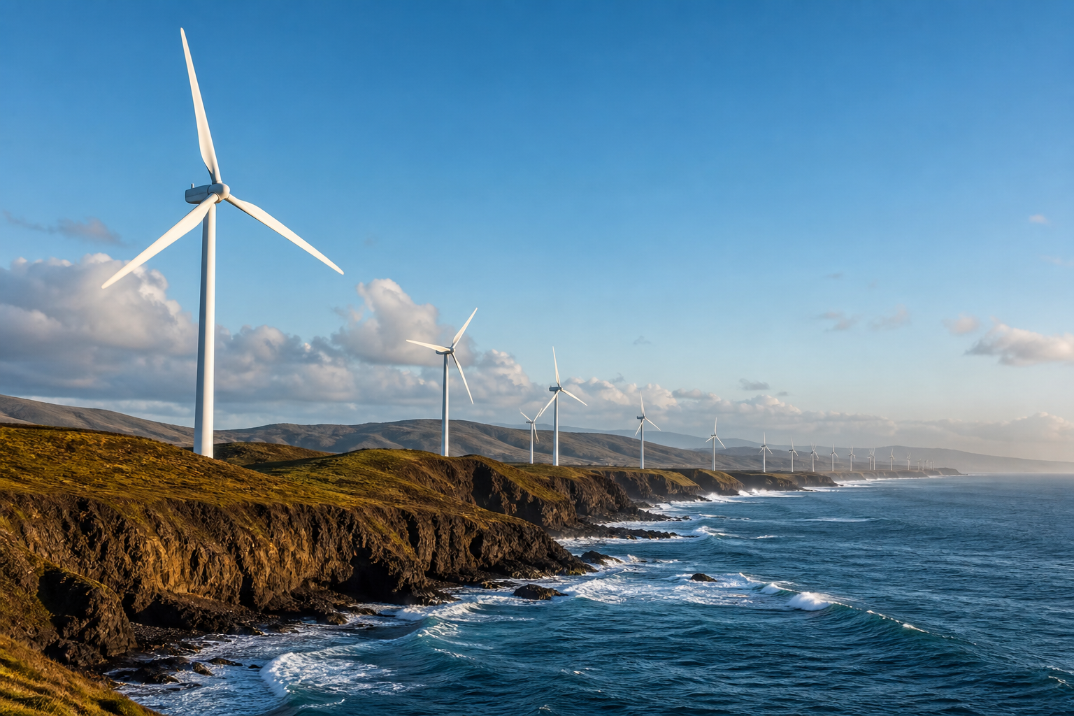 Projeto de sistema de energia eólica
